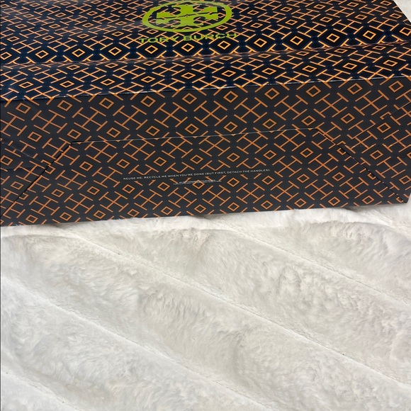 Tory Burch Brown and Blue Patterned Tote - Picture 4 of 5